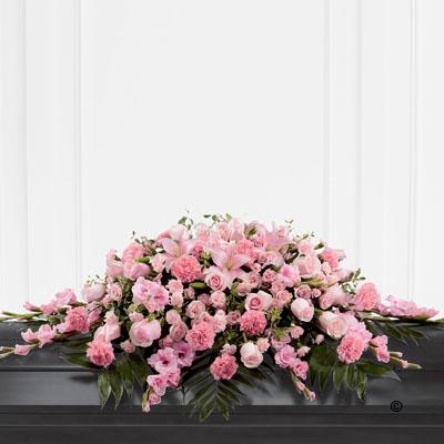 Mixed Casket Spray   Pink