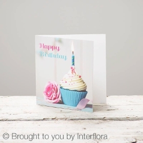 Happy Birthday Cupcake Greetings Card