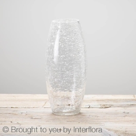 Clear Crackle Vase
