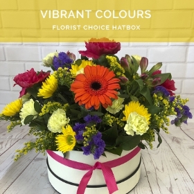 Vibrant Florist Choice Hatbox